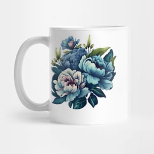 Blue Peonies Mug